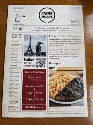 Menu photo 1 Creme De La Crepe Hermosa Beach, CA