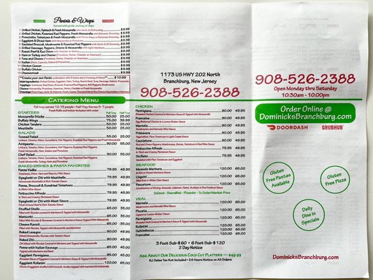 Menu photo 2 Dominick’s Pizzeria 2 Branchburg, NJ