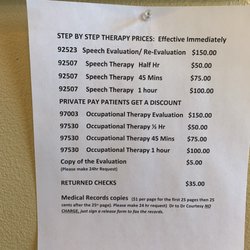 Step-By-Step Therapy - Price list