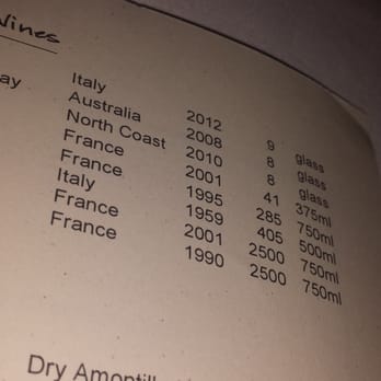 Tarbell's - Wine list - New American Near Me - Phoenix, Arizona