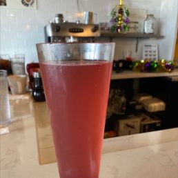 Brick & Spoon, Bar, Large Blueberry Mimosa!