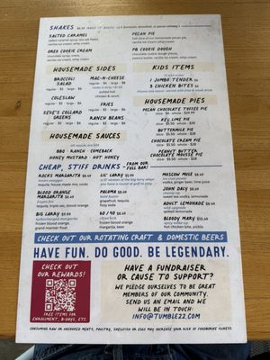 Menu photo 2 Tumble 22 San Marcos, TX
