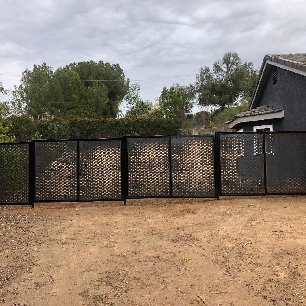 BK Customs - Plasma-cut COR-TEN steel panel fence I'm going to add backlighting for a truly dramatic L@@K - Metal Fabricators Near Me - Riverside, California