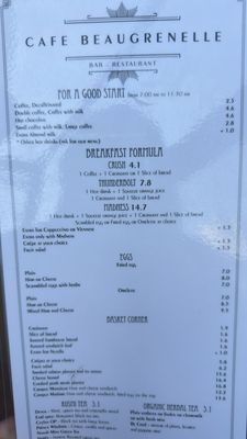 Menu photo 1 Cafe Beaugrenelle Paris, 75 Menu photo 1 Cafe Beaugrenelle Paris, 75