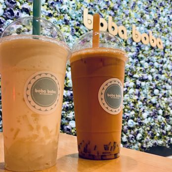 Boba Boba Bubble Tea & Coffee - We got coconut smoothie (50% sweet) and Thai tea (30%). Really well balanced and great mix! - Macarons Near Me - Plano, Texas Boba Boba Bubble Tea & Coffee - We got coconut smoothie (50% sweet) and Thai tea (30%). Really well balanced and great mix! - Macarons Near Me - Plano, Texas