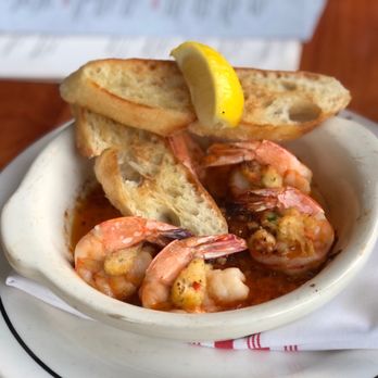 Fins Bistro - Gulf shrimp stuffed with crab and baguette - Seafood Near Me - Issaquah, Washington Fins Bistro - Gulf shrimp stuffed with crab and baguette - Seafood Near Me - Issaquah, Washington
