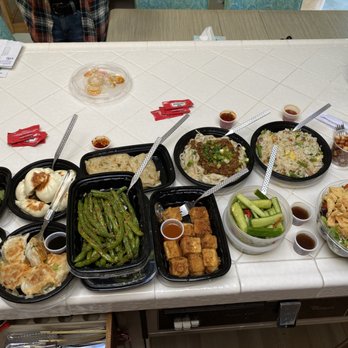 Dumpling Time - Buffet of items we bought for our at home buffet. - Dim Sum Near Me - San Francisco, California