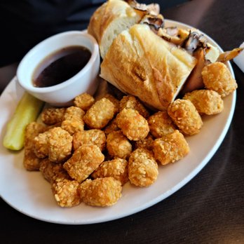 Brooks Place Tavern - Tots with steak dip - Burgers Near Me - Conifer, Colorado Brooks Place Tavern - Tots with steak dip - Burgers Near Me - Conifer, Colorado