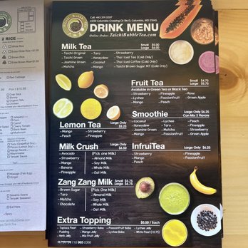 Taichi Bubble Tea - Drink menu - Bubble Tea Near Me - Columbia, Maryland Taichi Bubble Tea - Drink menu - Bubble Tea Near Me - Columbia, Maryland