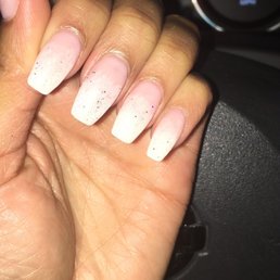 Coffin acrylic, French ombré design