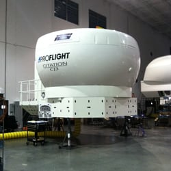 Tru Simulation + Training - Full Flight Level D CJ3 simulator getting ready for motion installation.