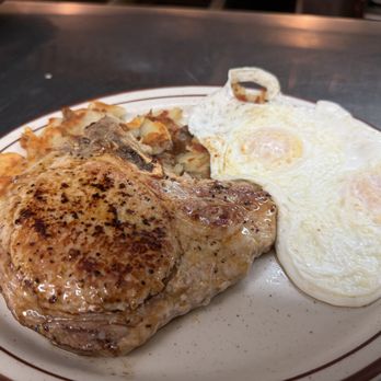 Little Mesa Cafe - Bone in Pork chop and eggs - American Near Me - Mesa, Arizona Little Mesa Cafe - Bone in Pork chop and eggs - American Near Me - Mesa, Arizona