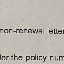 Insurance letter reinstating coverage.