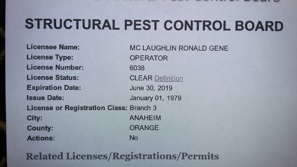MCLAUGHLIN INSPECTION & EXTERMINATING Updated September 2024 1099 S
