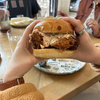 Magnolia Table - Spring Spicy Fried Chicken Sandwich - Breakfast & Brunch Near Me - Waco, Texas