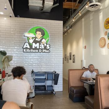 A Ma’s Kitchen & Pho - Inside seating/sign - Noodles Near Me - Chandler, Arizona