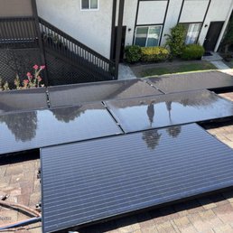 Solar panels cleaned.