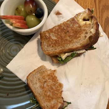 Bricklayer Bakery - This is the apple turkey hot sandwich and a side of fruit - Sandwiches Near Me - Troy, Missouri