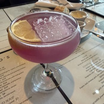 Fulio's - Queen Bee drink with Gin, lavender and honey. Very good. - Italian Near Me - Astoria, Oregon