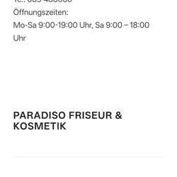 Paradiso Friseur & Kosmetik - 16.10.2026