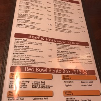 Red Bowl - The menu 1/18/2020 - Asian Fusion Near Me - Aiken, South Carolina Red Bowl - The menu 1/18/2020 - Asian Fusion Near Me - Aiken, South Carolina