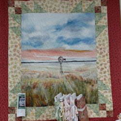 Treasure Every Stitch - One of the samples on display .
