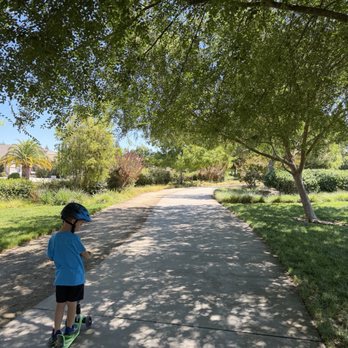 Derr-Okamoto Community Park - Shady sidewalks in the park - Parks Near Me - Elk Grove, California