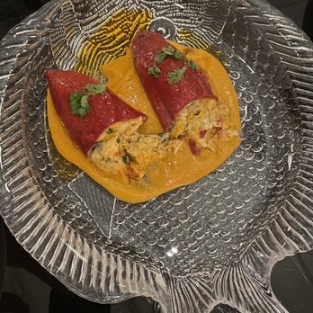 Del Mar - Crab cake stuffed peppers (delicious, if tiny and a bit too saucy). - Spanish Near Me - Washington, DC, District of Columbia