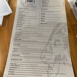 The menu