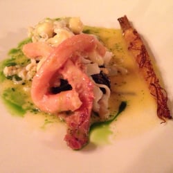 Røst Teaterbistro - Octopus prepared in three different ways. All delicious.
