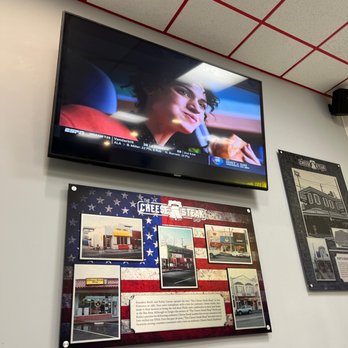 The Cheese Steak Shop - a flat screen tv on the wall - Sandwiches Near Me - San Ramon, California