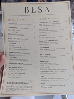 Menu photo 2 Besa Detroit, MI Menu photo 2 Besa Detroit, MI