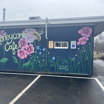 Honeycomb Cafe - A happy and colorful welcome on a rainy day - Coffee & Tea Near Me - Scarborough, Maine