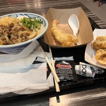 Marugame Udon - Nikutama udon, tempura shrimp, gyoza - Japanese Near Me - San Ramon, California Marugame Udon - Nikutama udon, tempura shrimp, gyoza - Japanese Near Me - San Ramon, California