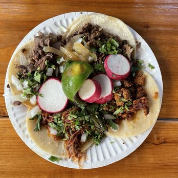 Tacos El Rey - Tacos; lengua ($3.25 USD), asada ($3.00 USD), chorizo ($3.00 USD) and birria ($3.25 USD) - Mexican Near Me - Tulalip, Washington Tacos El Rey - Tacos; lengua ($3.25 USD), asada ($3.00 USD), chorizo ($3.00 USD) and birria ($3.25 USD) - Mexican Near Me - Tulalip, Washington