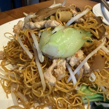 Asia Live - Hong Kong Pan-Fried Crispy Egg Noodles, Chicken (sf) or Vegetarian (vt) - Pan Asian Near Me - Santa Clara, California Asia Live - Hong Kong Pan-Fried Crispy Egg Noodles, Chicken (sf) or Vegetarian (vt) - Pan Asian Near Me - Santa Clara, California