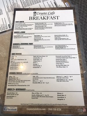 Menu photo 6 Coyote Cafe Vista, CA Menu photo 6 Coyote Cafe Vista, CA