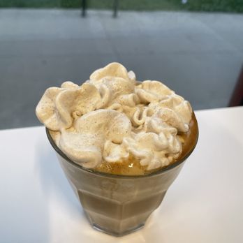 To Live For Bakery - Oatmilk latte with whipped cream - Bakeries Near Me - Vancouver, British Columbia