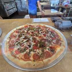 Brothers Pizzeria - We ate our Killer pizza so quickly that I had to take  a pic of their pizza! We wrongly thought we'd have leftovers tonight.
