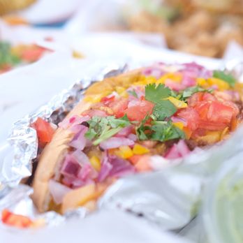 MeMe's Twisted Potato - a hot dog with toppings - Vegan Near Me - Little Rock, Arkansas MeMe's Twisted Potato - a hot dog with toppings - Vegan Near Me - Little Rock, Arkansas