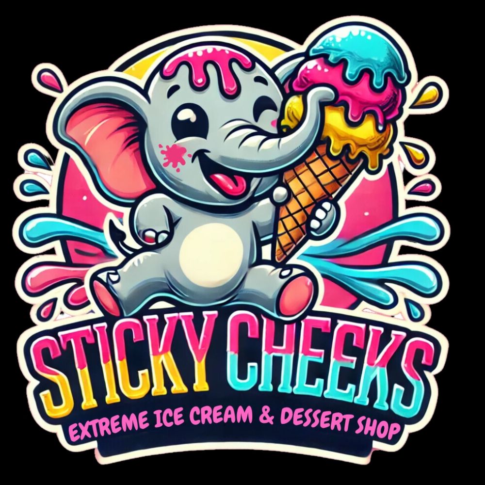 Sticky Cheeks Extreme Ice Cream & Dessert Shop Logo