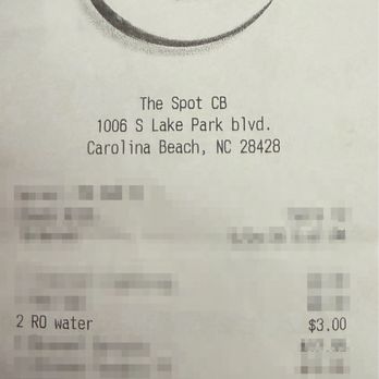 The Spot - Cost of tap water. - New American Near Me - Carolina Beach, North Carolina The Spot - Cost of tap water. - New American Near Me - Carolina Beach, North Carolina