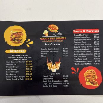 Quick'N Split - The menu - Desserts Near Me - Inglewood, California Quick'N Split - The menu - Desserts Near Me - Inglewood, California