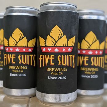 Five Suits Brewing - Full Crowlers - Breweries Near Me - Vista, California Five Suits Brewing - Full Crowlers - Breweries Near Me - Vista, California