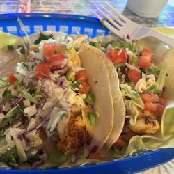 Bayou Cafe - Vidor - Famous Jumbo grilled shrimp tacos!
