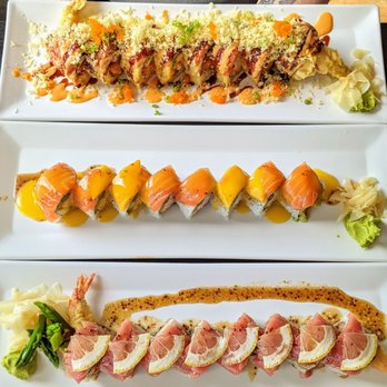 Anaba - Golden Tiger Roll, Mango Salmon Roll, Sunset Roll | Instagram: @telephonesmoothie - Japanese Near Me - Oxnard, California Anaba - Golden Tiger Roll, Mango Salmon Roll, Sunset Roll | Instagram: @telephonesmoothie - Japanese Near Me - Oxnard, California