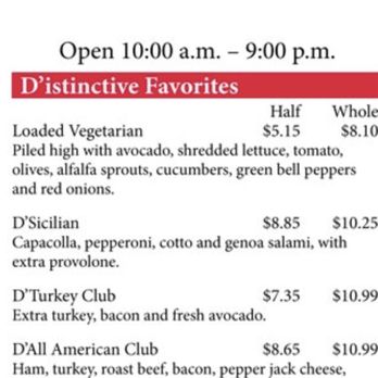 D'Elia's Grinders Eastside - Description of the loaded veggie... - Sandwiches Near Me - Riverside, California