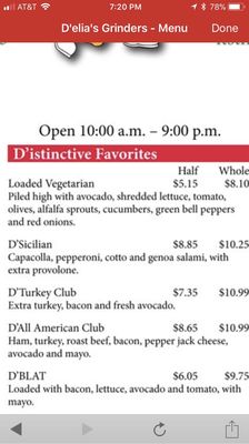 Menu photo 2 D'Elia's Grinders Riverside, CA Menu photo 2 D'Elia's Grinders Riverside, CA