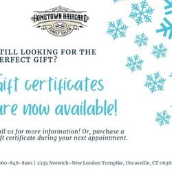 Hometown Haircare - But your gift certificates