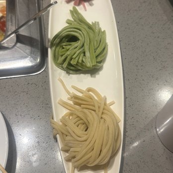 Haidilao Hotpot Flushing - Laopai Tricolor Noodles - Hot Pot Near Me - Flushing, New York